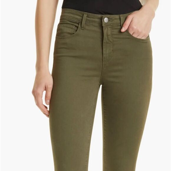 L' AGENCE Margot High Waist Ankle Olive Jeans size 25 NWT $298 - Picture 9 of 11